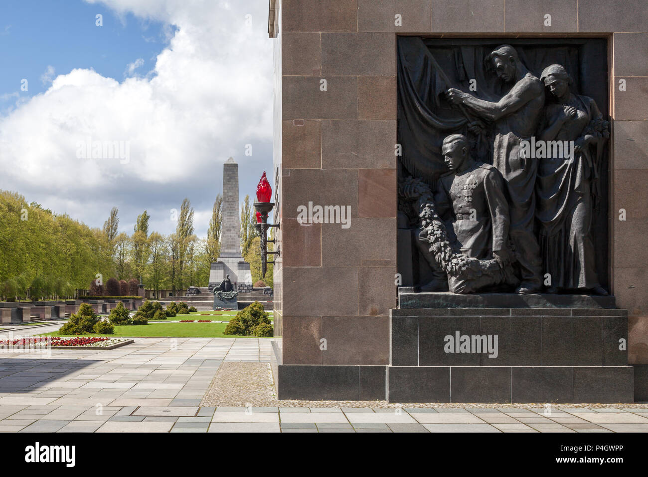 Berlín, Alemania, el Memorial de la guerra soviética en Berlin-Pankow Schoenholzer Heide Foto de stock