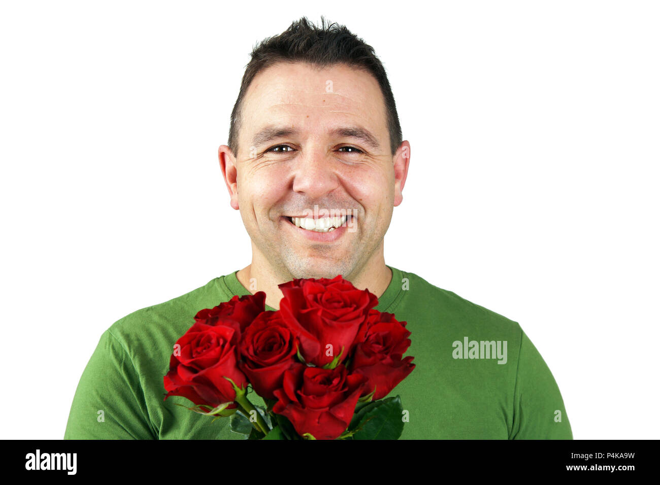 Hombre con ramo de rosas fotografías e imágenes de alta resolución - Alamy