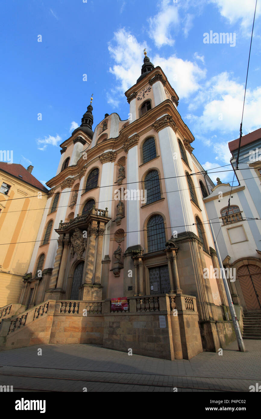 República Checa, Moravia, Olomouc, Nuestra Señora de las Nieves, iglesia, Foto de stock