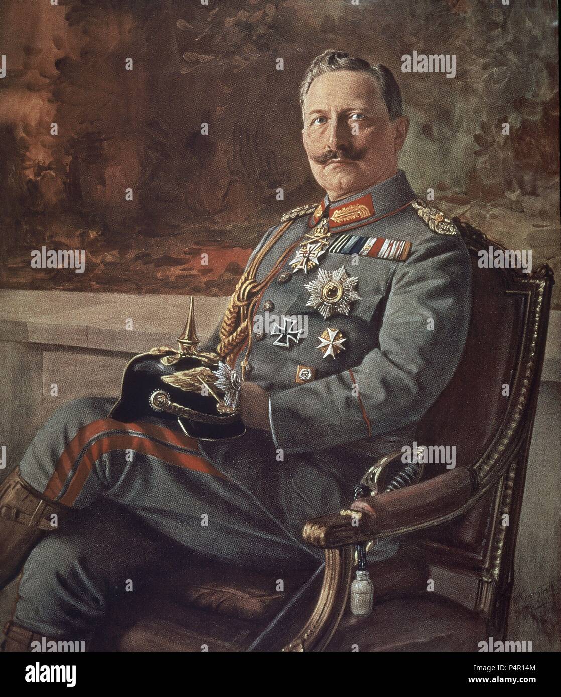 GUILLERMO II de Prusia (1859-1941). Foto de stock