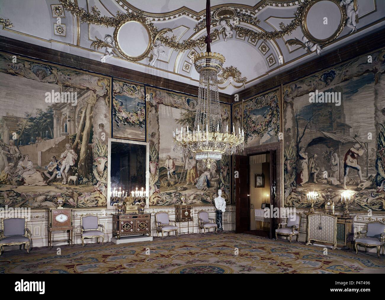 CAMARA DE LA REINA María Cristina de Habsburgo - SIGLO XVIII. Ubicación:  Interior del Palacio Real, Madrid, España Fotografía de stock - Alamy