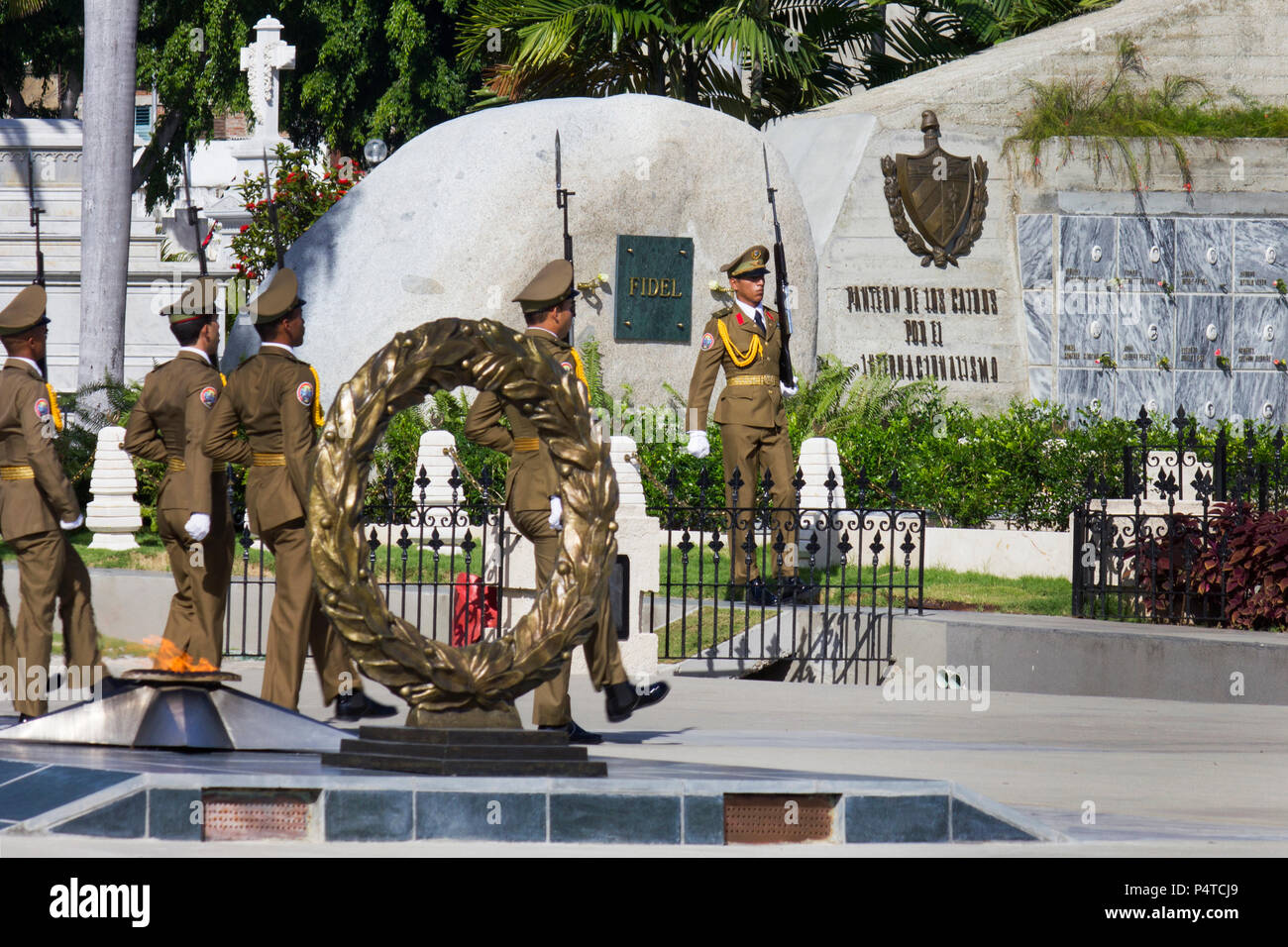 Fidel Castro tumba en el cementerio de Santa Ifigenia en Santiago de