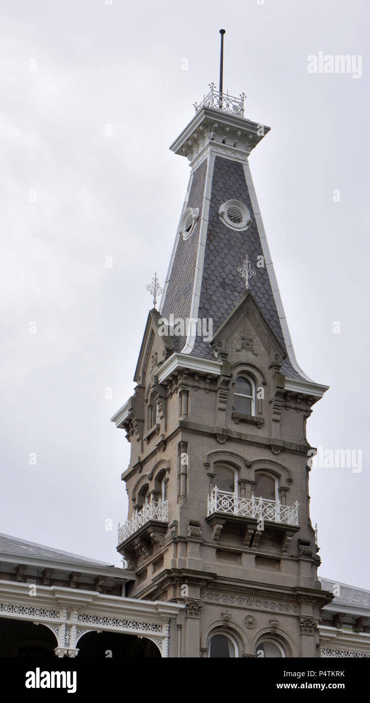 La casa señorial Rupertswood está coronado por una torre de 100 pies. Foto de stock