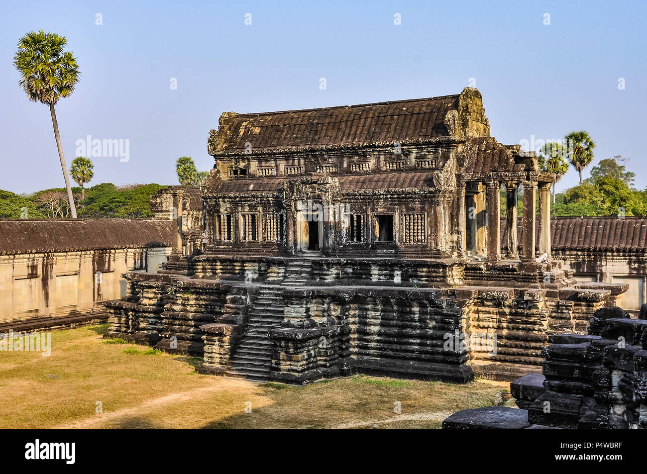 El Templo Principal En La Antigua Ciudad De Angkor Wat Camboya