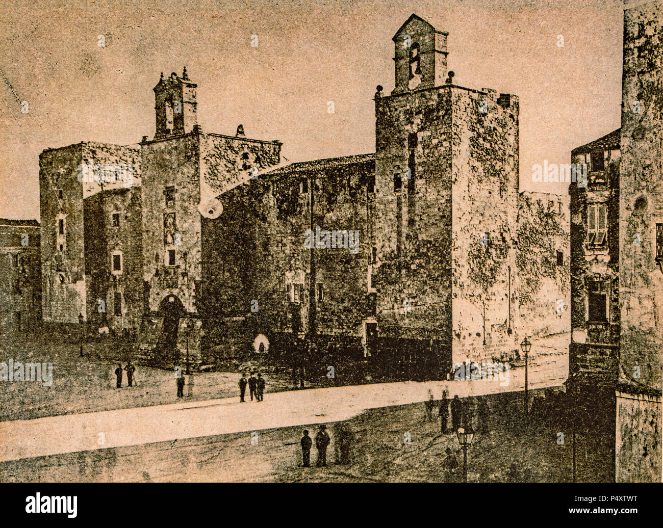 Italia Cerdeña Sassari foto histórica del castillo Foto de stock