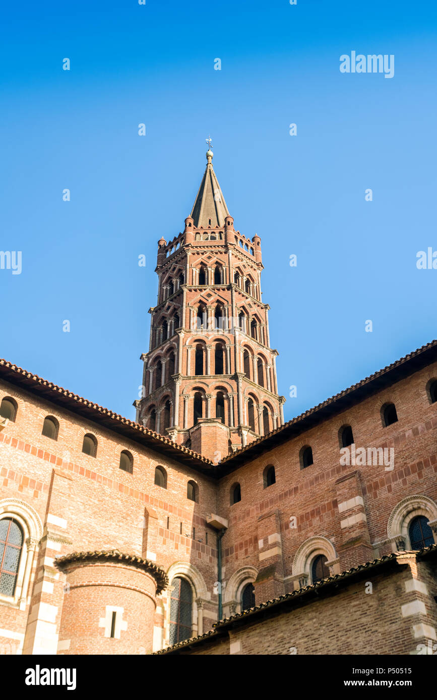 Francia, Haute-Garonne, Toulouse, la basílica de Saint Sernin Foto de stock