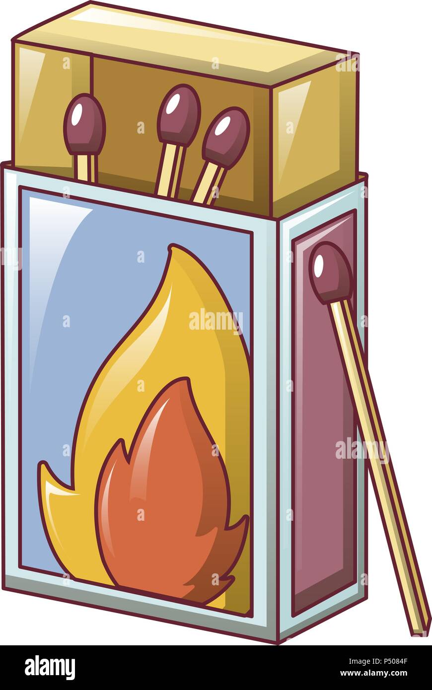 Caja de cerillas, el icono de estilo de dibujos animados Imagen Vector de  stock - Alamy