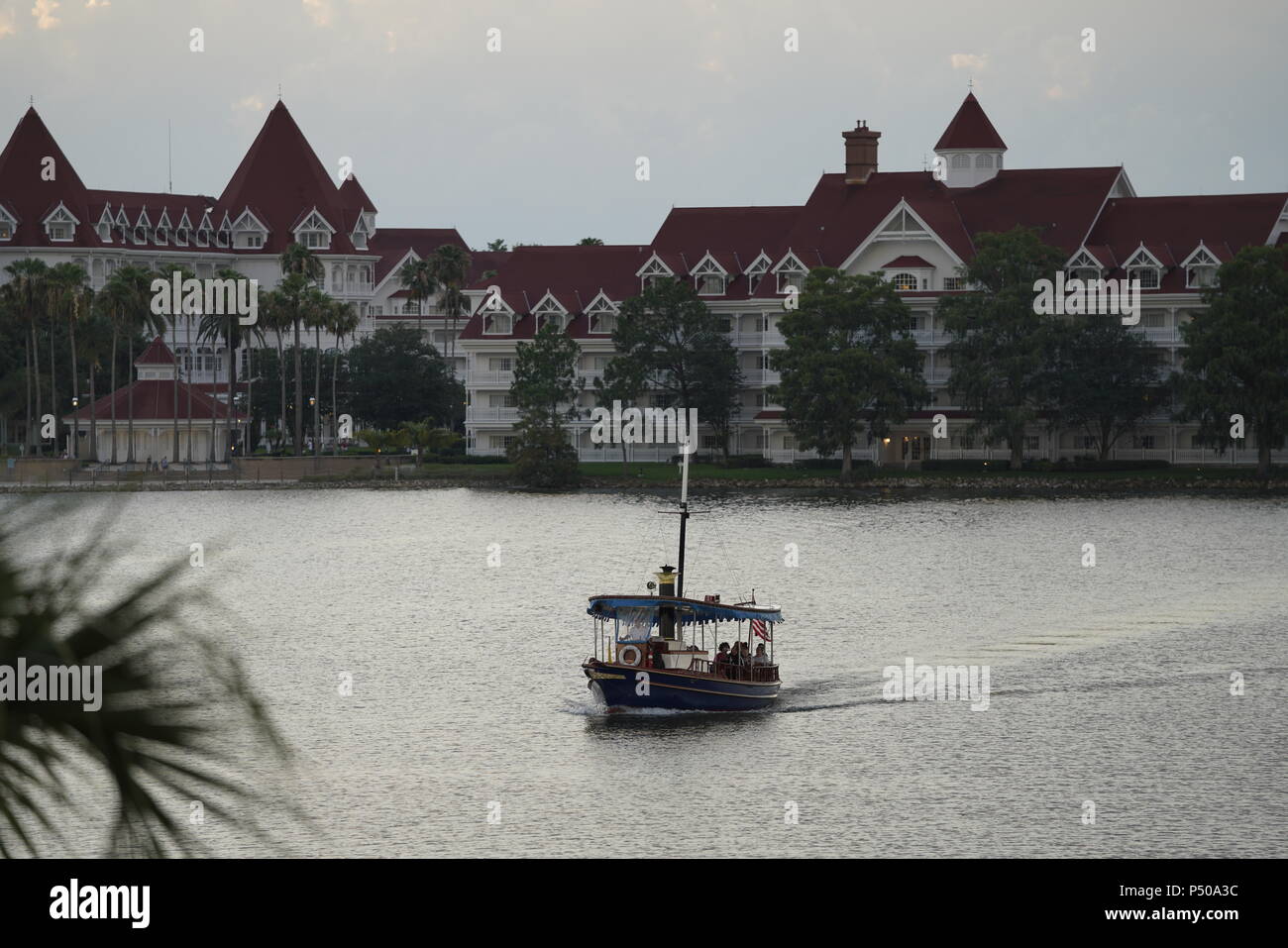 Vistas generales del Polynesian Resort en Walt Disney World, Orlando, Florida, EE.UU. Foto de stock