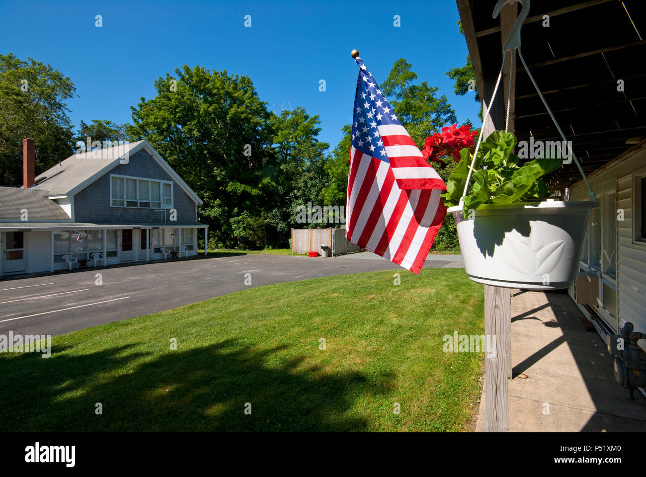 Sesuit Harbour House Motel, East Dennis, Barnstable County, en Cape Cod, Massachusetts, EE.UU. Foto de stock