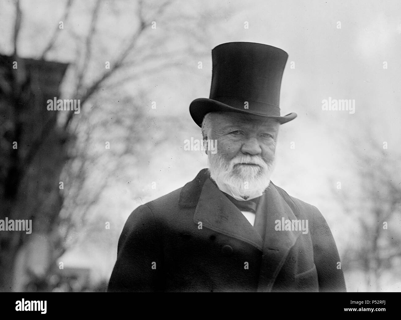 Andrew Carnegie a principios del siglo XX, disparo a la cabeza, cerrar Foto de stock