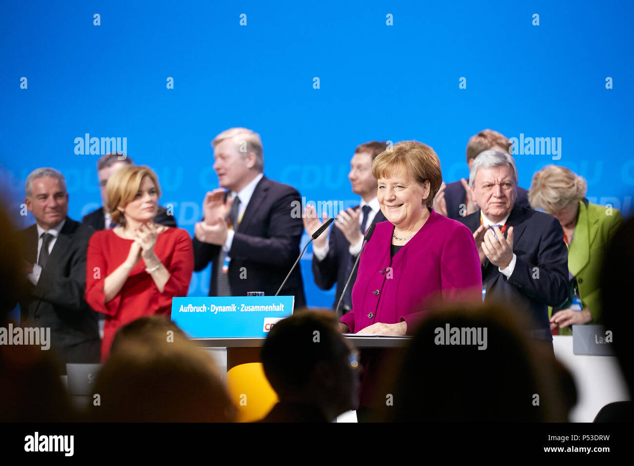 Berlín, Alemania - El líder del partido, Angela Merkel, en el 30º Congreso del Partido Federal de la CDU. Foto de stock