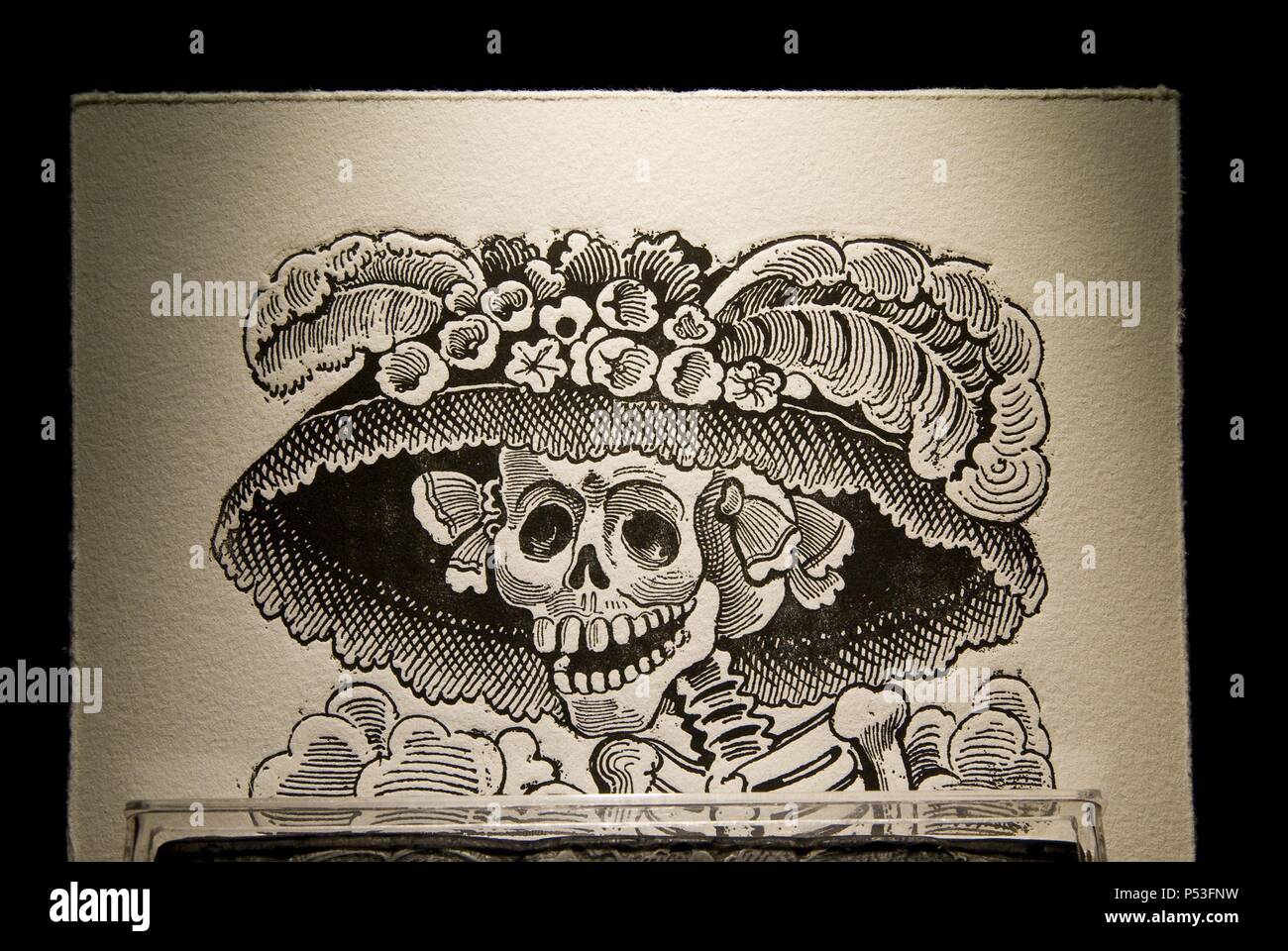 Bigote presente Tumba México.Aguascalientes.grabado de José Guadalupe Posada (1852/1913).La  Catrina Fotografía de stock - Alamy