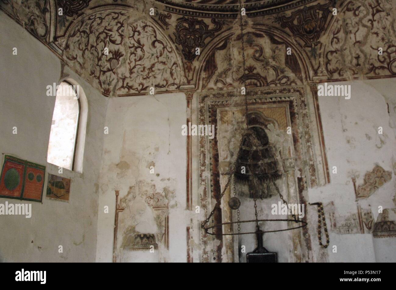 Albania. Kruje. La Dollma Teqe. Bektashi Temple, 1789.El Bektashism es una Orden sufí islámica. En el interior. Foto de stock