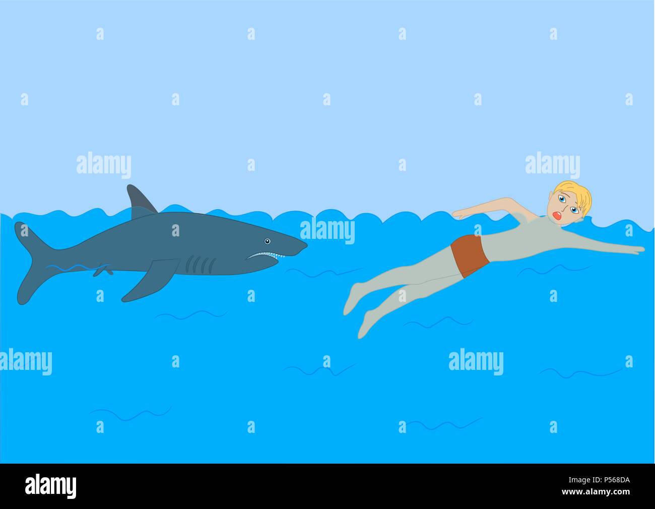Pijama tiburón Imágenes vectoriales de stock - Alamy