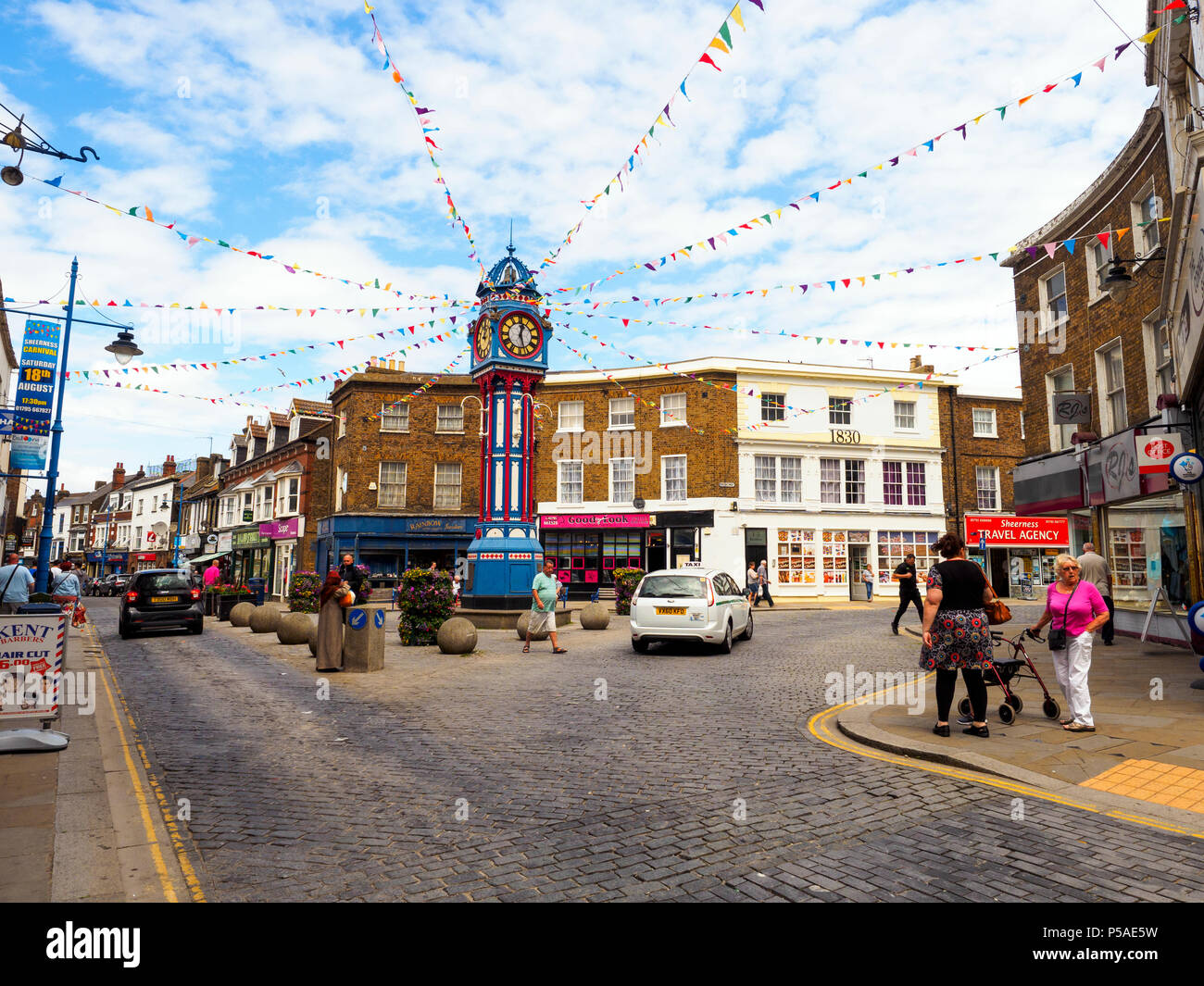 En Sheerness torre del reloj - La isla de Sheppey, Kent, Inglaterra Foto de stock