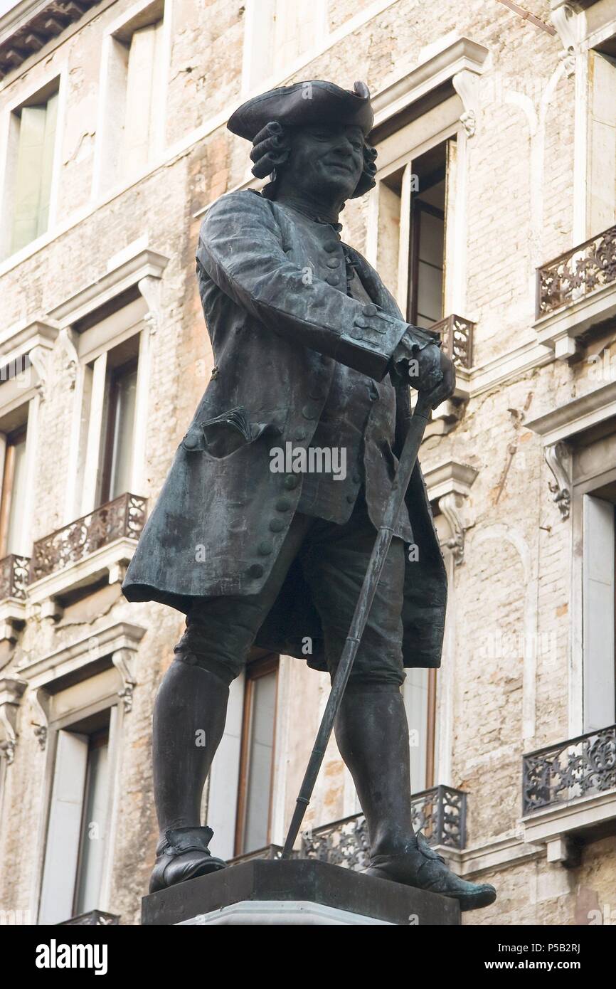 Casanova estatua, Venecia. Foto de stock