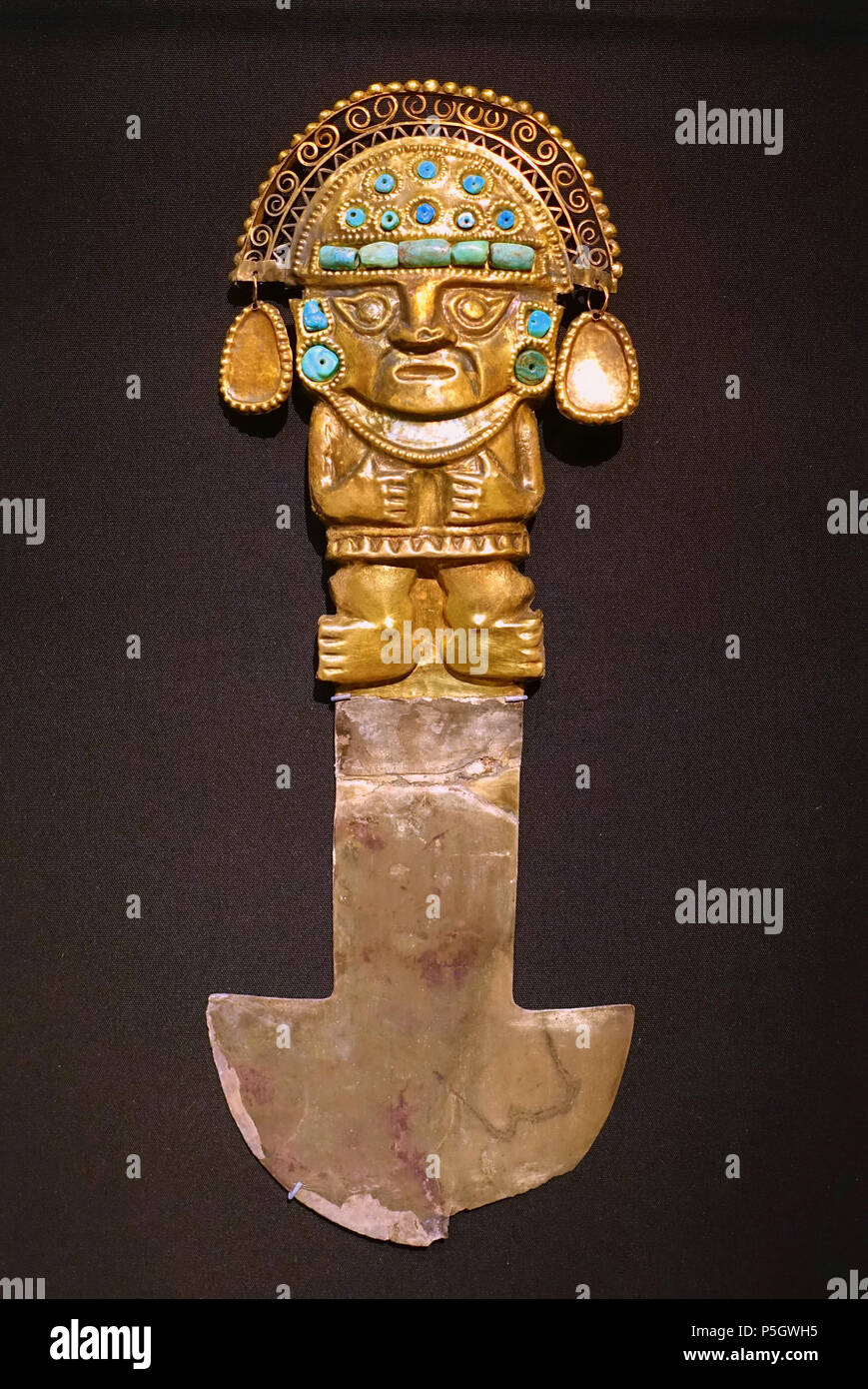 286 cuchillo ceremonial (tumi), Sicán (Lambayeque) cultura, costa norte