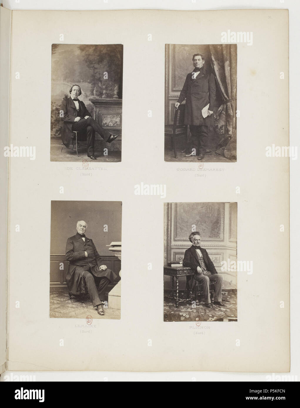 76 Álbum des députés au Corps législatif entre 1852-1857-p38 Foto de stock