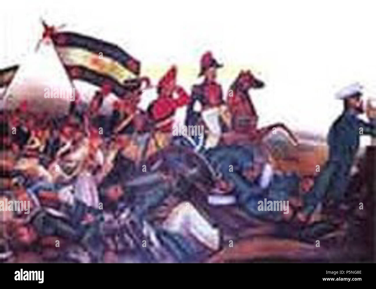 N/A. Español: la batalla de Arroyo Grande . Siglo xix. Carlos Descalzo (1813 - 1879) 176 la batalla de Arroyo Grande Foto de stock
