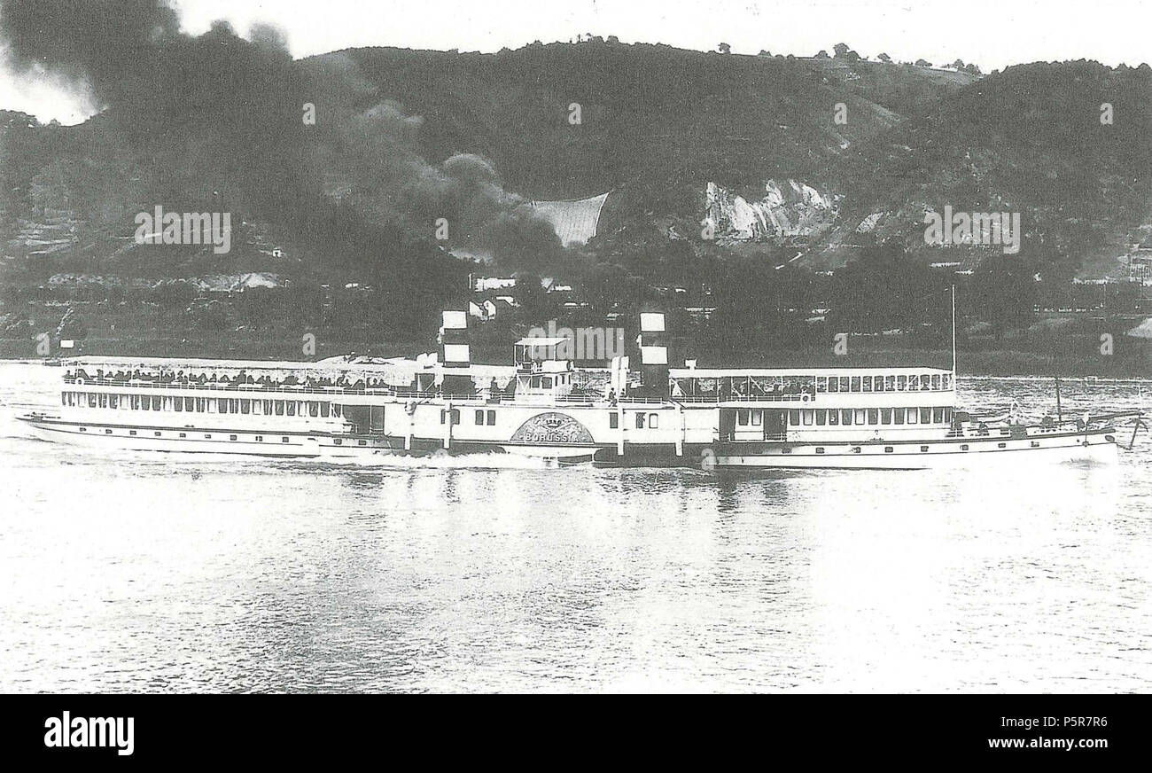 N/A. Deutsch: Der Raddampfer Borussia im Jahre 1908 . 1908. Unknown 225 Borussia (barco, 1899) 002 Foto de stock