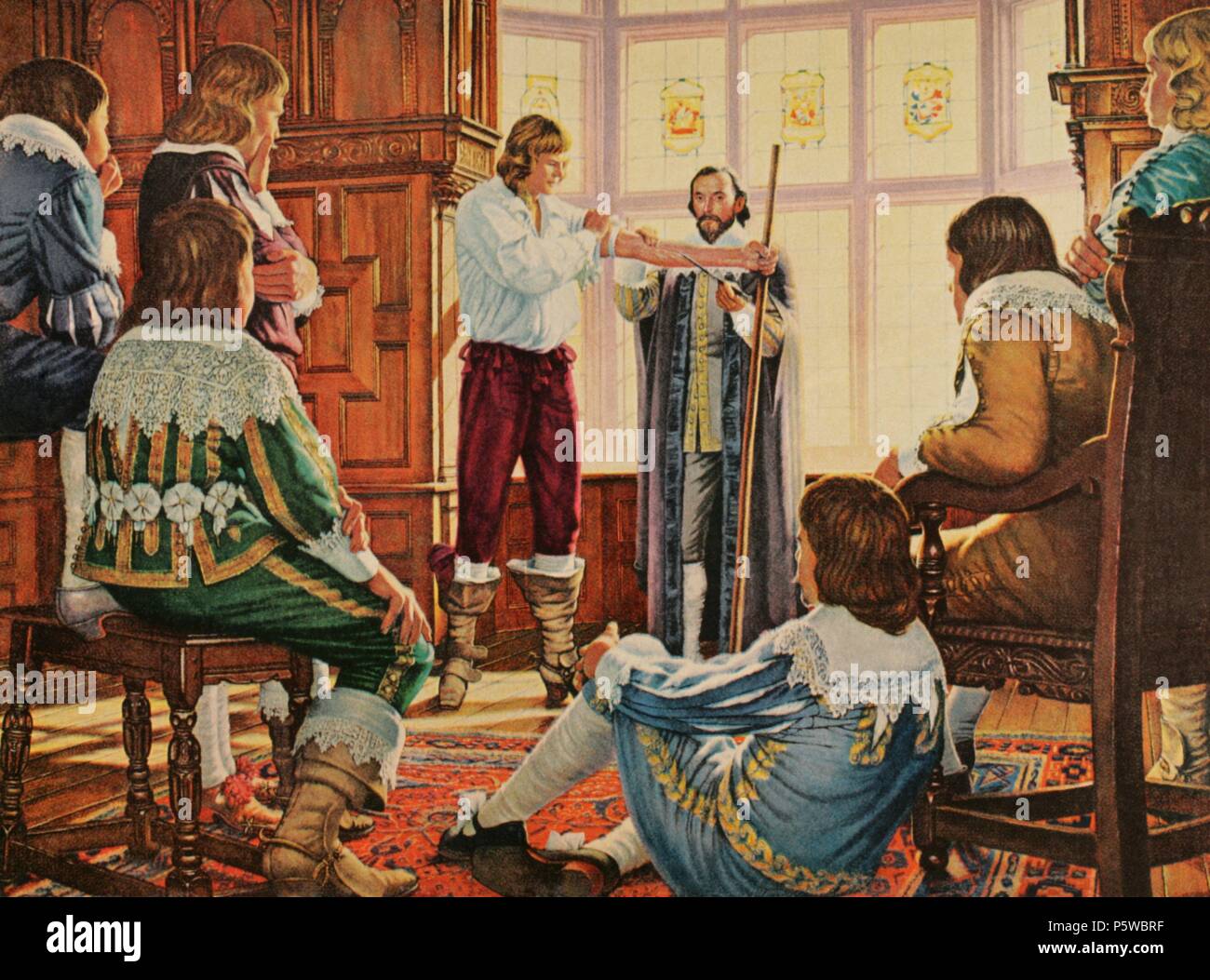 William Harvey (15781657). Español Médico. Harvey y la circulación de la sangre. Ilustración