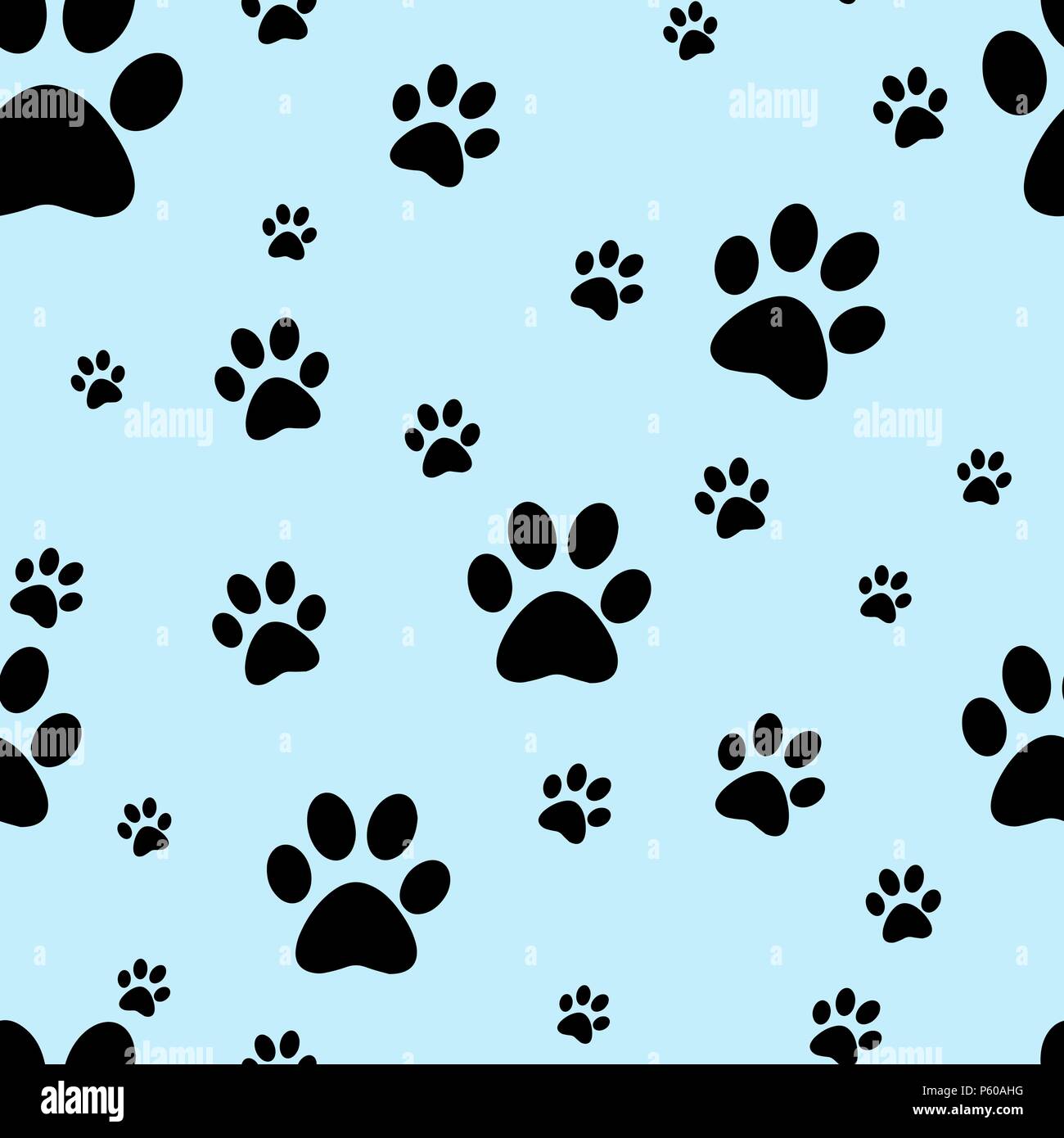 Pata De Perro Imprimir Sin Fisuras Huellas De Gato Patron Textil