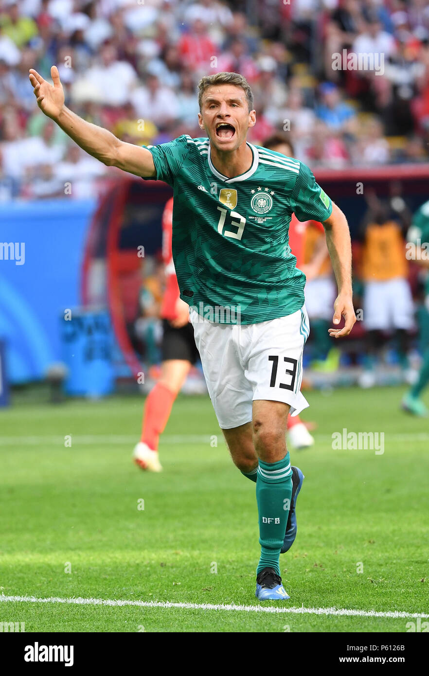 Kazan, Rusia. 27 junio de 2018. Thomas Müller (Alemania), frustrados. GES/Fútbol/Copa Mundial 2018 Rusia: Alemania, Corea del Sur GES/Soccer/Fútbol/Worldcup 2018 Rusia: la de Corea vs Alemania, Kazan Junio