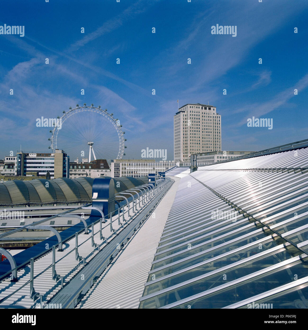 El nuevo techo, la estación de Waterloo de Londres. Foto de stock