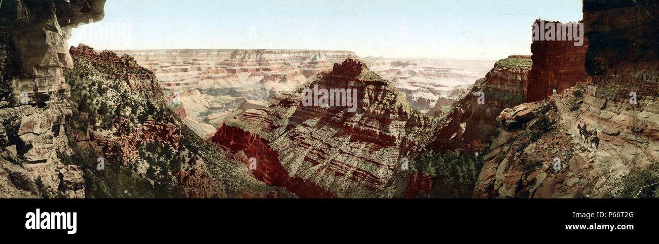 Gran Cañón del Colorado, Arizona c de 1898. Por William Henry Jackson 1843-1942, fotógrafo. Foto de stock