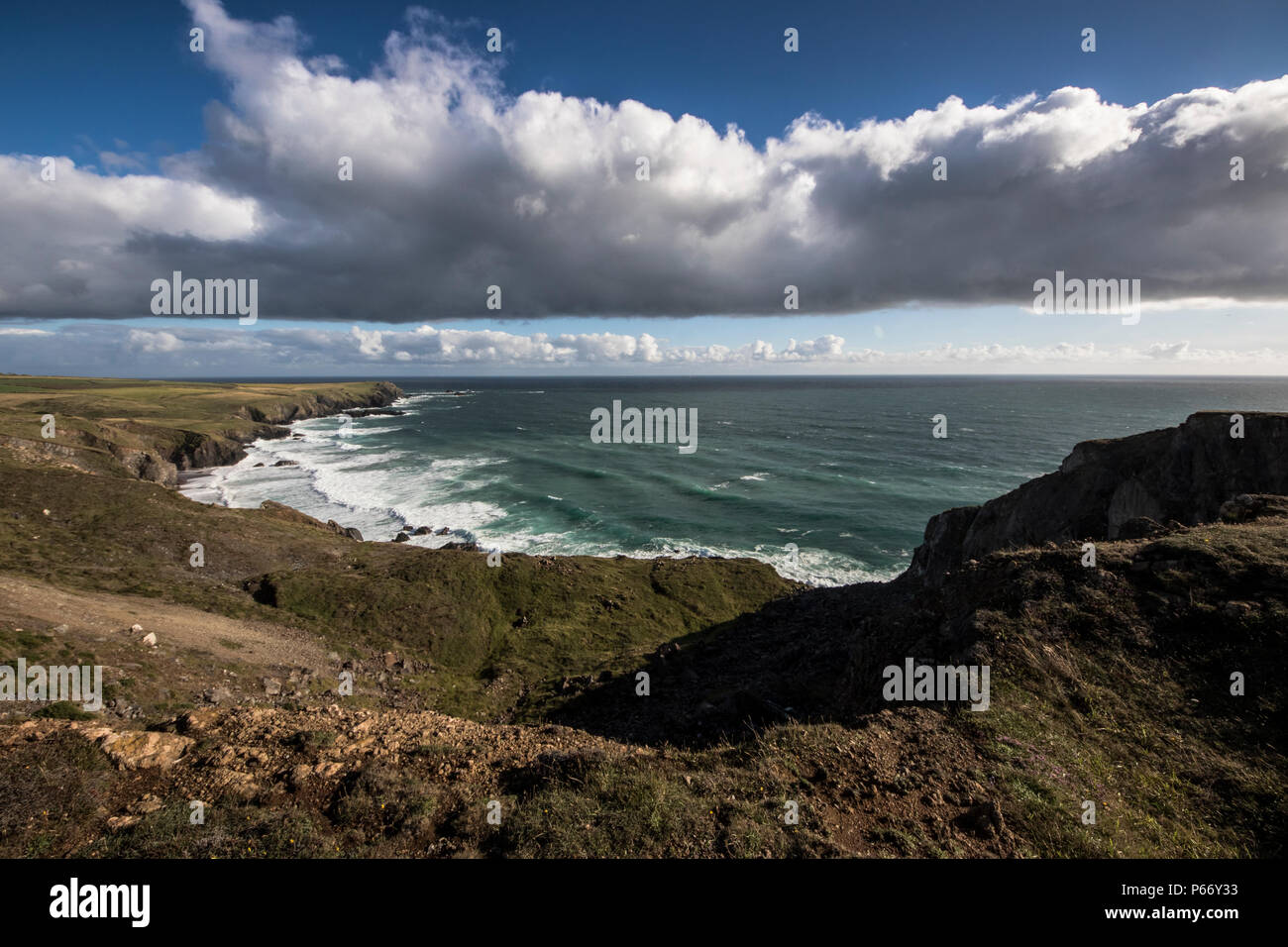 Landewednack, península de Lizard Cornwall Foto de stock