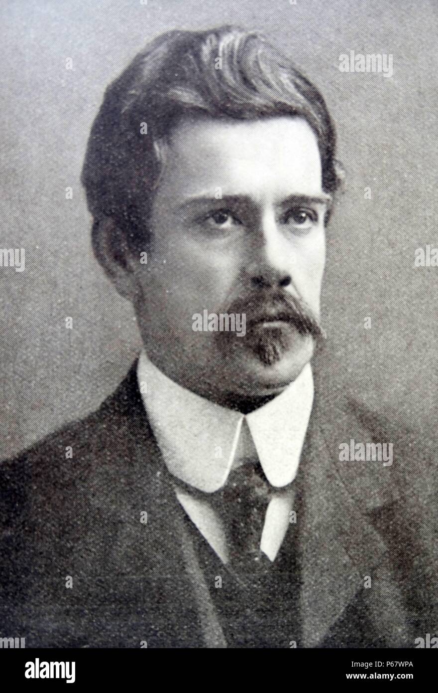 Edmund John Millington Synge (1871 - 1909), dramaturgo irlandés, poeta, escritor de la prosa, escritor de viajes y coleccionista de folclore Foto de stock