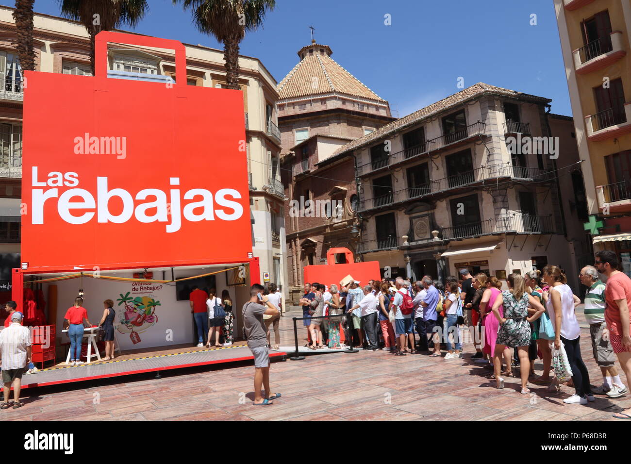 Junio 28, 2018 - Junio 28 (Málaga) El Corte Ingles presenta su campaña de ventas de en Málaga.La compañía ha elegido la ciudad de Málaga para presentar esta campaña de rebajas