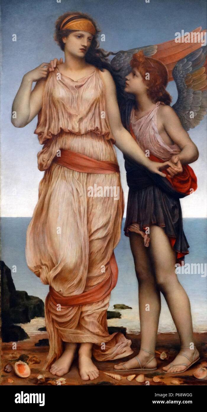 Venus y Cupido 1878, por Evelyn De Morgan (30 de agosto de 1855 - 2 de mayo de 1919); Inglés Pre-Raphaelite pintor. Foto de stock