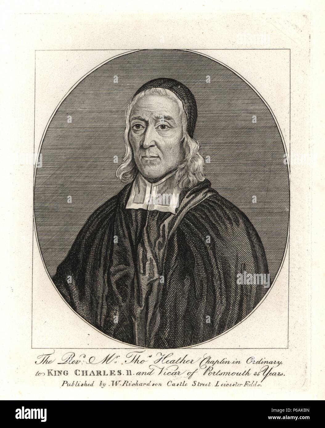 Rev. Thomas Heather, Chaplin en ordinarias a Carlos II y Vicario de