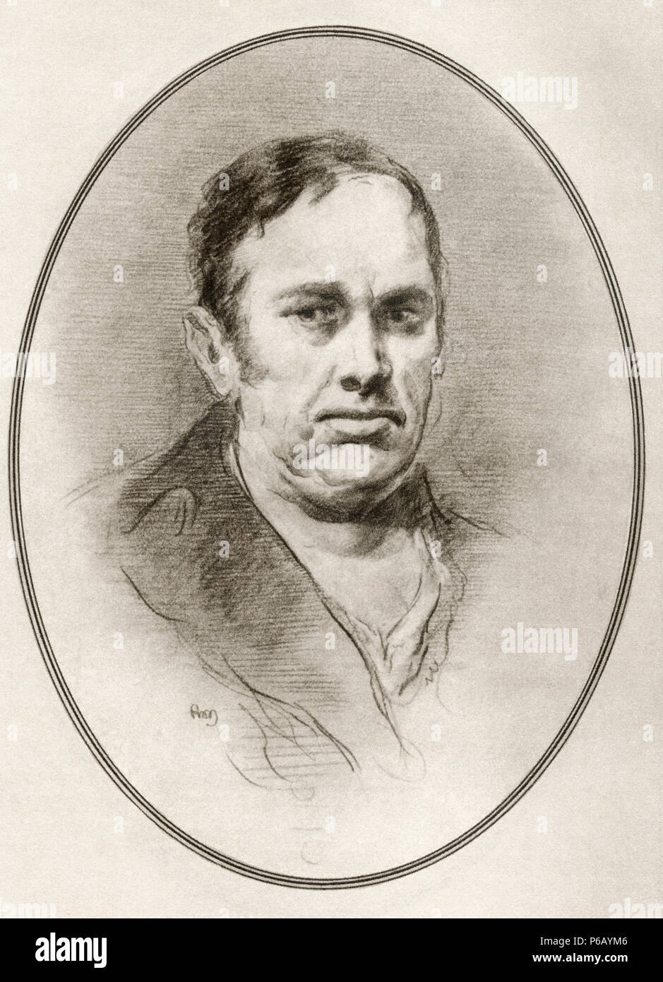 Francisco José de Goya y Lucientes, 1746 - 1828. Pintor y grabador español romántico. Ilustración por Gordon Ross, artista e ilustrador americano (1873-1946), vivir de las biografías de grandes pintores. Foto de stock