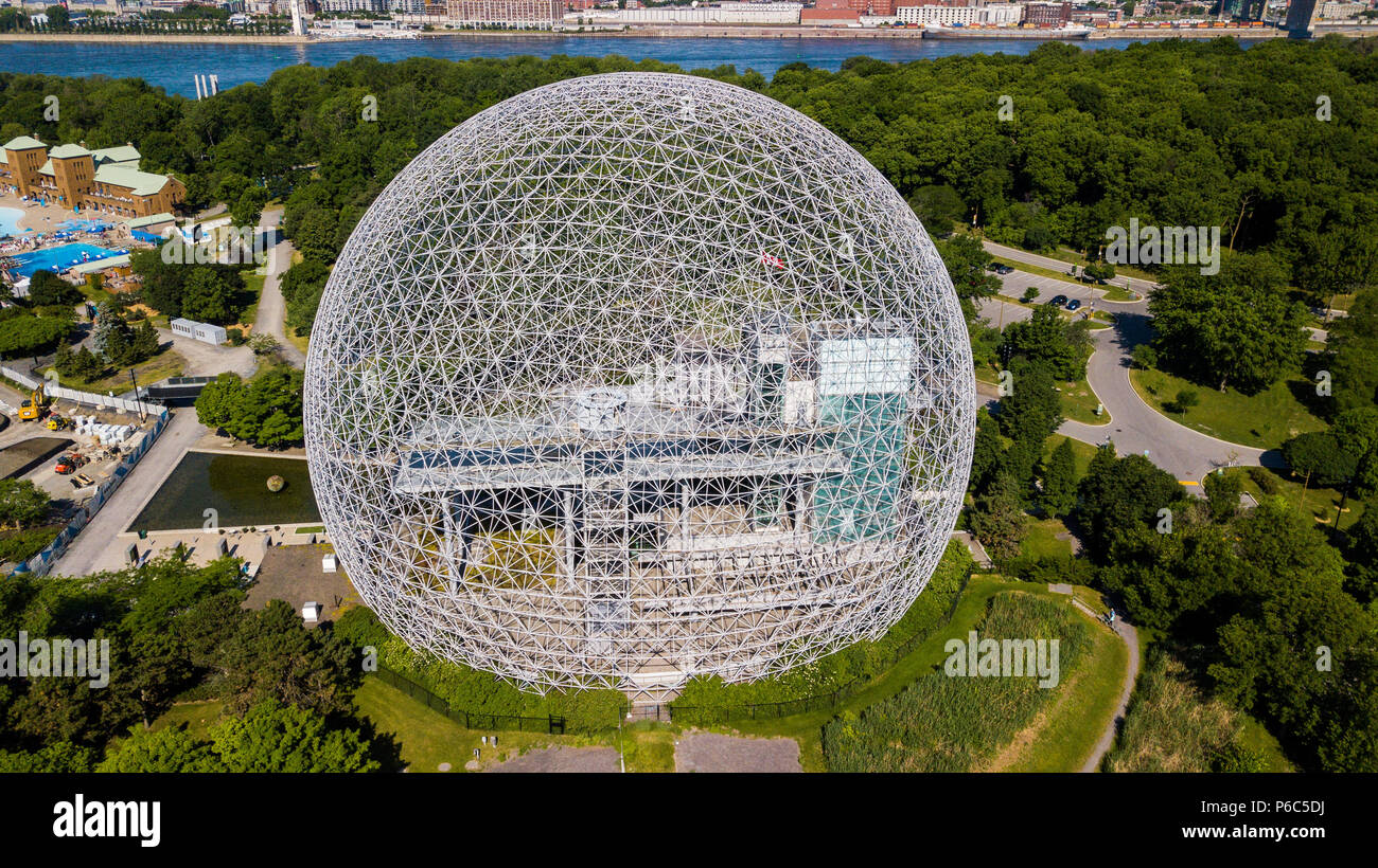 Biosfera de Montreal, Museo Ambiental Biosfera, Montreal, Canadá Foto de stock