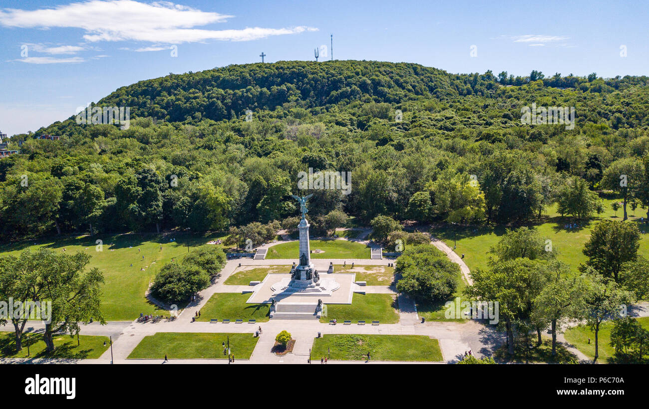Monumento a Sir George-Étienne Cartier, Mount Royal Park, Montreal, Canadá Foto de stock