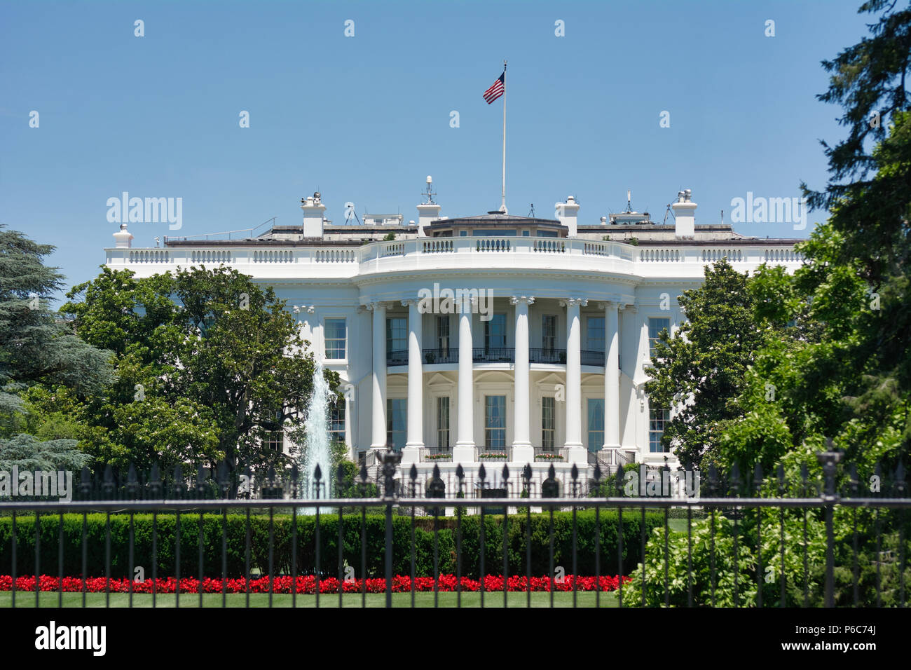 La Casa Blanca, ubicado cerca del National Mall, en Washington, DC, Distrito de Columbia, EE.UU. Foto de stock