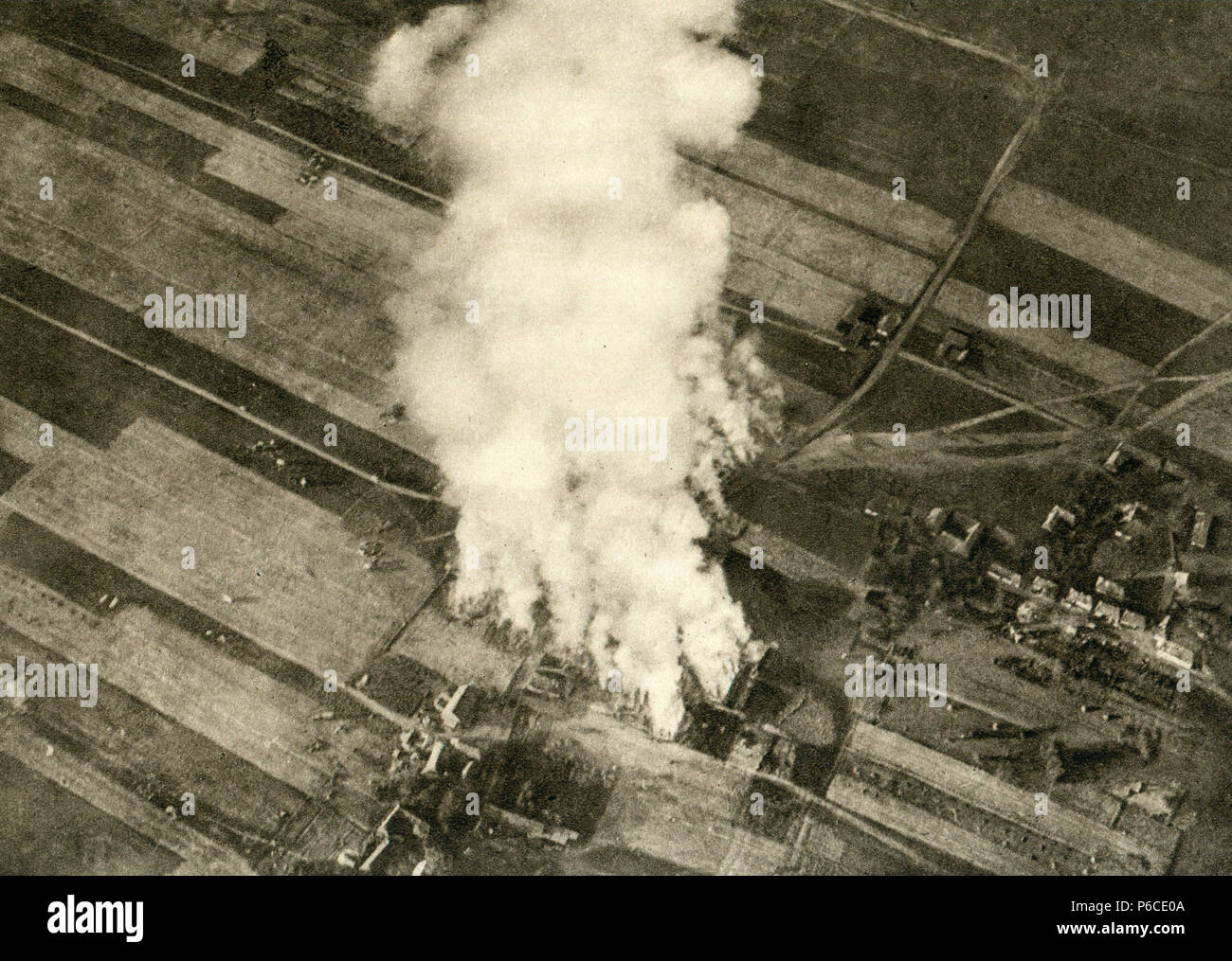 Vista aérea de la I Guerra Mundial, la guerra de atrición, ww1, la