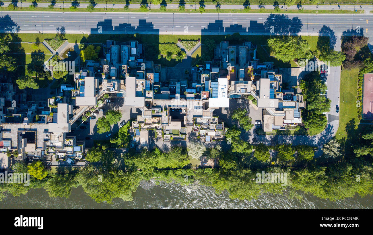 Hábitat 67, complejos de apartamentos desde el 1967 Worlds Fair, Montreal, Canadá Foto de stock