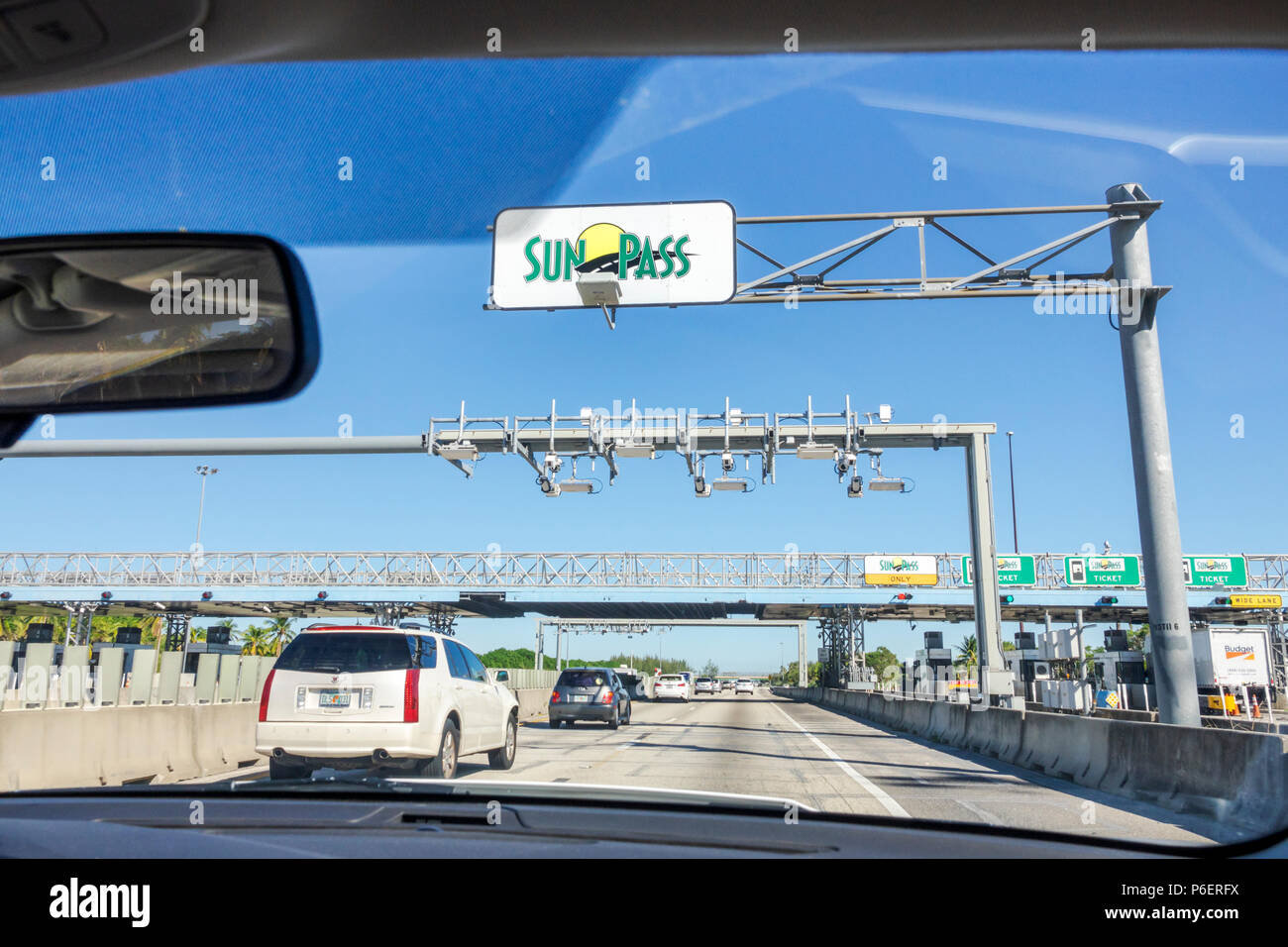 Fort Ft. Lauderdale Florida, Florida's Turnpike petol road, SunPass