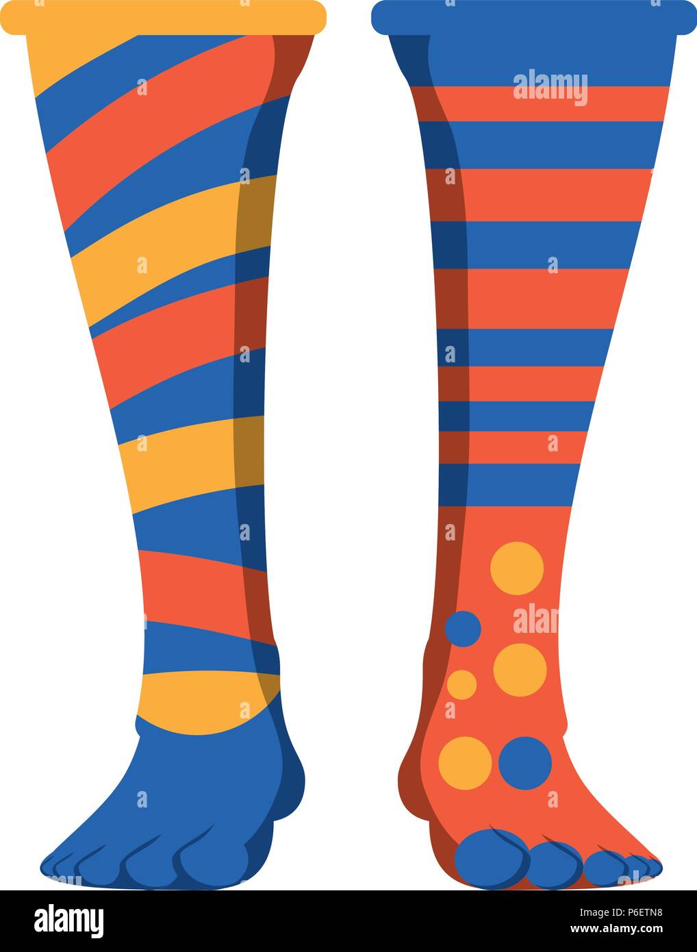 Día mundial del síndrome de down coloridos calcetines icono sobre fondo  blanco, ilustración vectorial Imagen Vector de stock - Alamy