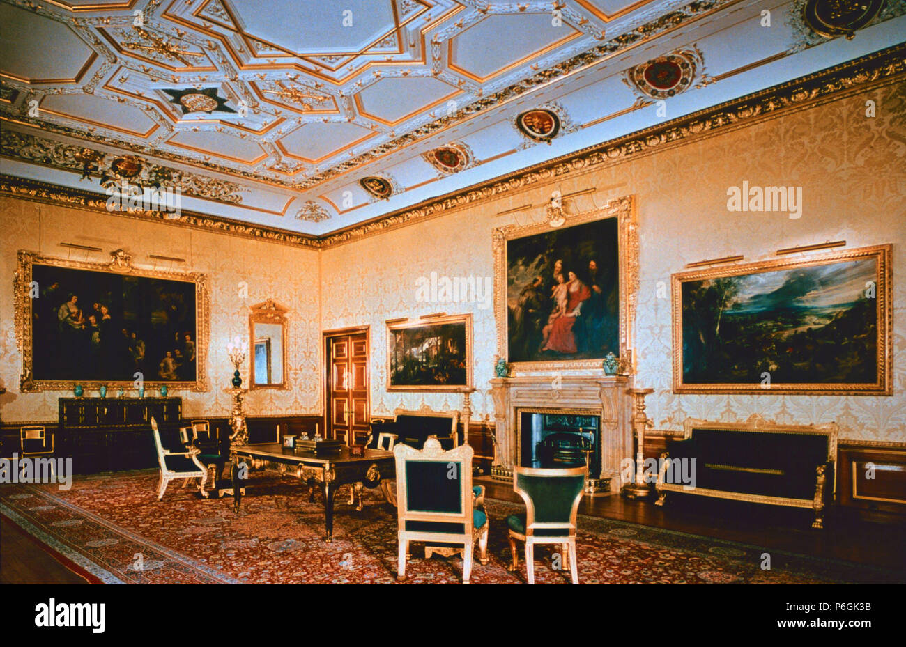King's Drawing Room,El Castillo de Windsor, Windsor, Inglaterra Foto de stock