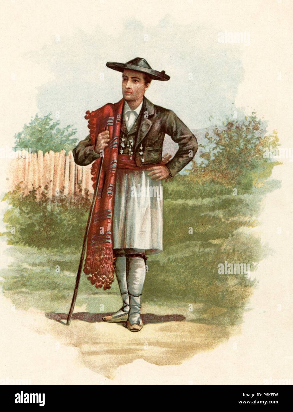 Tipos españoles. Alicantino con traje típico. Madrid, años 1880 Fotografía  de stock - Alamy
