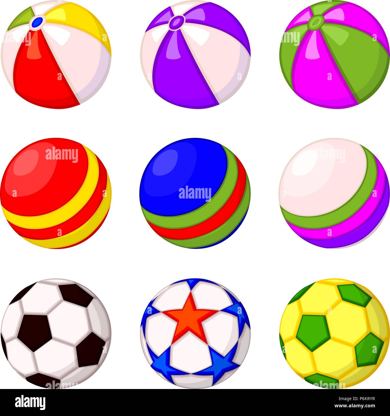 Coloridos dibujos animados juego pelota de goma Imagen Vector de stock -  Alamy