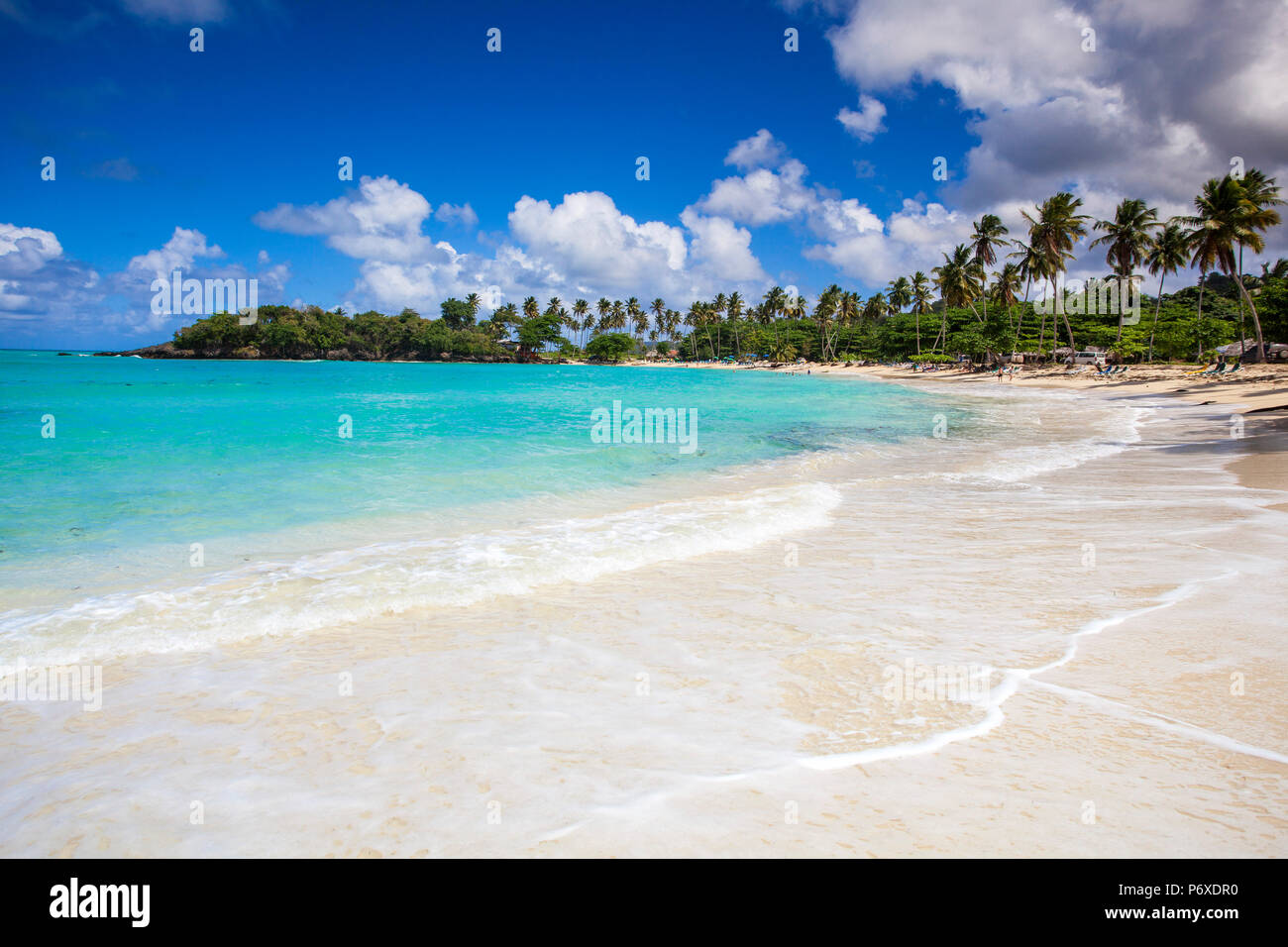 República Dominicana, Península de Samaná, Playa Rincón Foto de stock