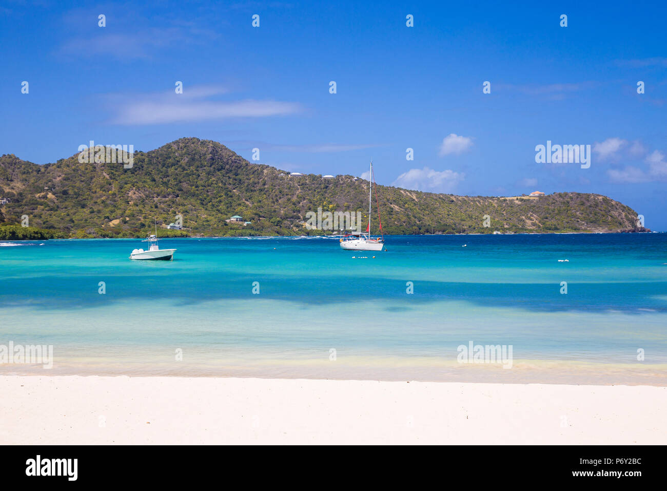 San Vicente y las Granadinas Union Island, Big Sands Beach en la Bahía de Belmont Foto de stock