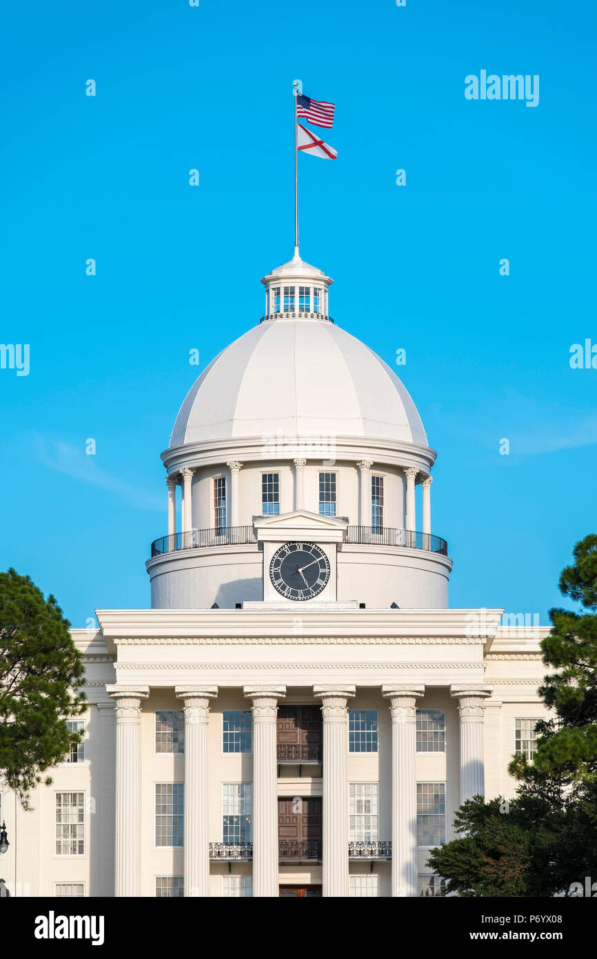 Estados Unidos, Alabama, Montgomery. El edificio del Capitolio del Estado de Alabama, ex Primer Capitolio confederado, construida 1850â€"51. Foto de stock