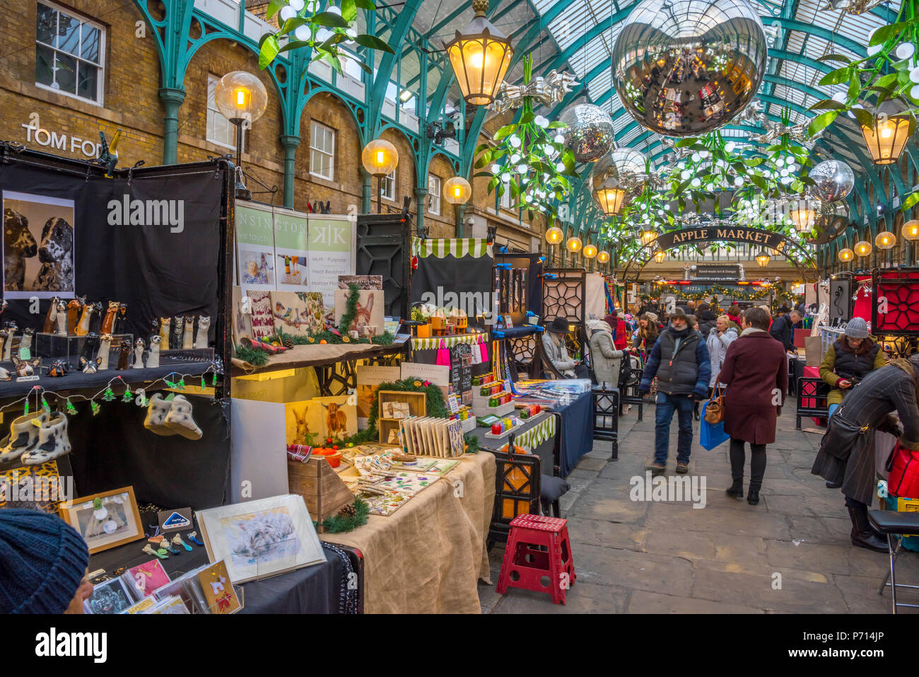 En navidad el mercado de Covent Garden, Londres, Inglaterra, Reino Unido, Europa Foto de stock