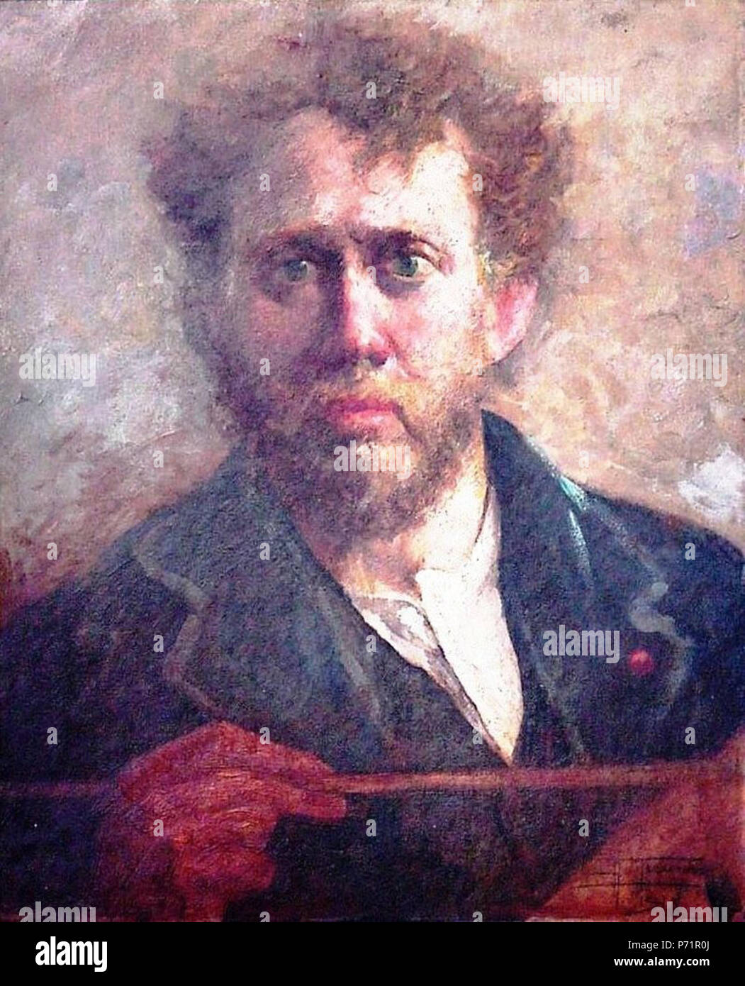 11 Antônio Parreiras - um colega (retrato do pintor Numa Ayrinhac Camille) 1918 Foto de stock